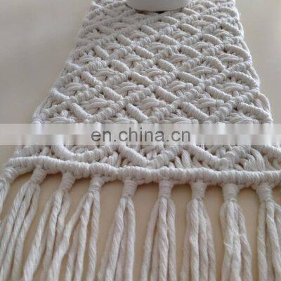 New Arrival White Macrame Table Runner Tasseled, White Table Runner, Wedding Gift Idea Wholesale in Vietnam photo-3