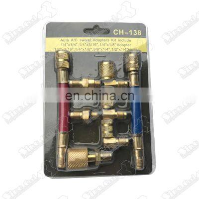 Auto Air Conditioner Adapter Kit Include Vacuum Hose Connector Brass Adapter CT-138 CH-138 photo-4
