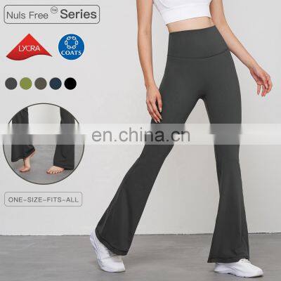 Workout Super Stretch Women High Waist Flare Leggings Wholesale Boot Leg Fitness Yoga Pants