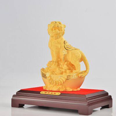 Velvet Sand Gold Crafts Golden Tiger photo-5