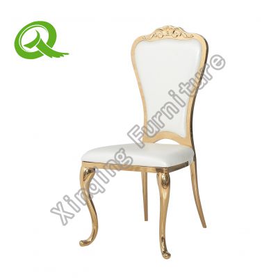 Luxury Golden Wedding Stainless Steel Dining Chairs Hotel Chairs Banquet Chairs