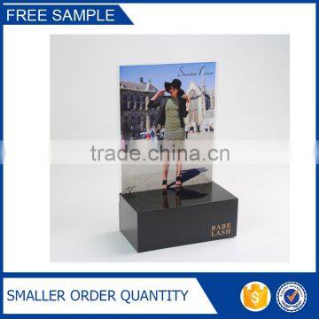 Clear Acrylic A4 Poster Display Stand Plus Black Acrylic Cosmetics Display Stand                        
                                                Quality Choice