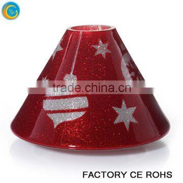 Christmas red glass candle jar shades / table top candelbra / jar for candles wholesale                        
                                                Quality Choice