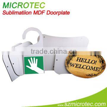 microtec new hot sale sublimation blank MDF doorplate