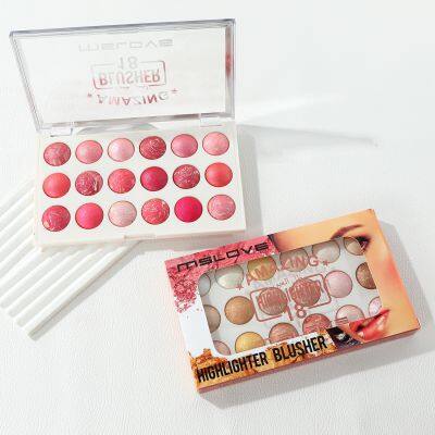 OEM Full Cosmetics Set Box 18 Color Eyeshadow Palette Baked Powder Makeup Palette Face Blusher and Highlight photo-4