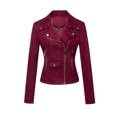 Spring Women's Vintage Black Casual Fashion Stylish Custom Motorcycle Jacket for Women
