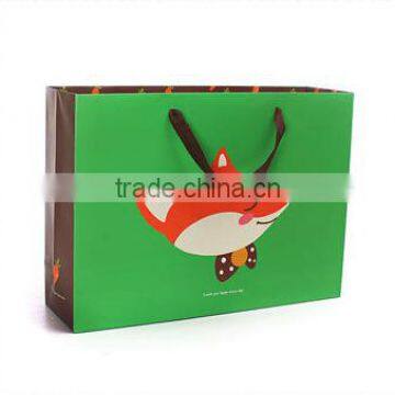 super size custom red with cute fox pattern paper gift bags