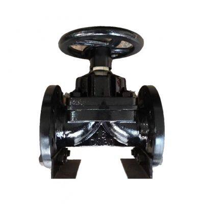 Cast Iron 150LB DN 150 Straight Through Flange Diaphragm Valve