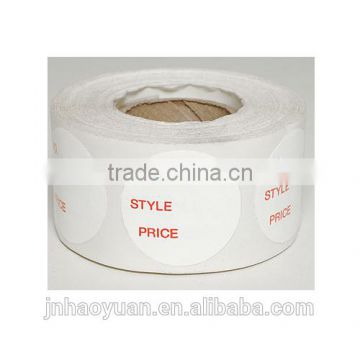 circle/round label OEM customized adhesive thermal label rolls