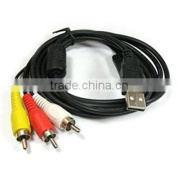 USB To 3 RCA Audio Cable