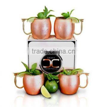 Set of 4 Craft Cocktails - Handmade Copper Moscow Mule Mugs With Gift Box (Set of 4, 16 Oz., Smooth) photo-2