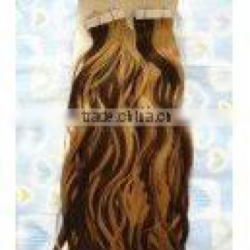 Mixed color Seamless remy tape in hair