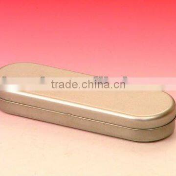 CC plain golden stationery pencil tin box