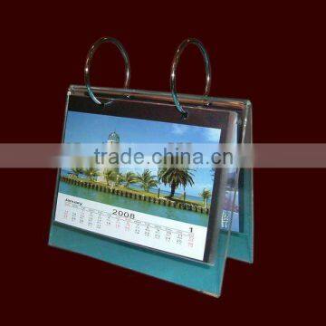 clear acrylic calendar stand with memo pad