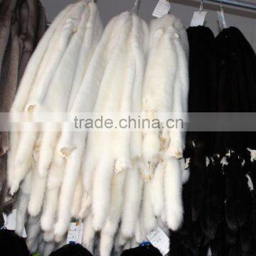 Luxury White Real Mink Fur Wholepieces Skin and Fur Pelt For Gorgeous Coats of Women photo-4