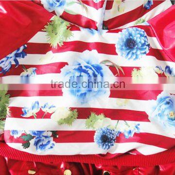 Luxury Fur Flower Cotton Red Dog Clothes photo-5