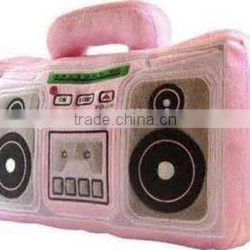 plush radio pillow/Novelty FM Scan Radio in Pillow Shape/cute FM radio toys