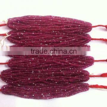 Ruby Faceted Beads