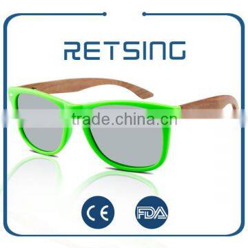 Yellow Revo Color Handmade Custom Wood Sunglasses photo-6