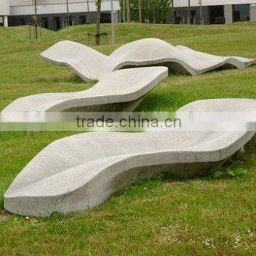 Morden Design Slope Patio Furniture Magnesium Oxide Garden Bench Without Backs