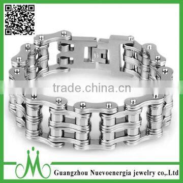 Huge silver 316L stainless steel punky motorcycle cool's men custom handmade bangles