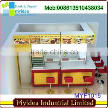 2015 hot sell western style commercial fast food bar counters design