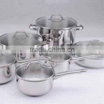 12pcs competitive stainless steel cookware set