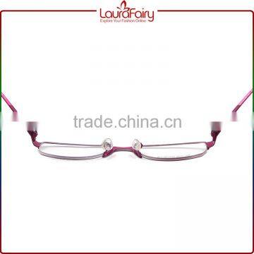 Laura Fairy Stylish Lady Pink Black Semirim Metal Optical Frame For Wholesale photo-5
