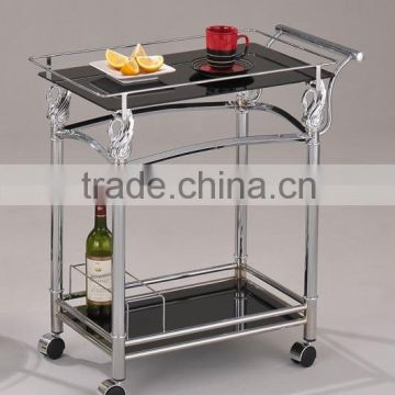 Trolley/ Classic Luxury Tempered Glass Home Serving Cart