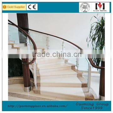 glass stainless handrail for glass stair