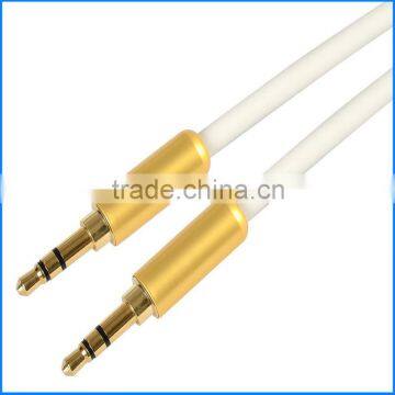 AUX Cable Gold Plated Audio I/O Wire Stereo Panel Mount Cable for PC, Car Audio, Audio Equipment