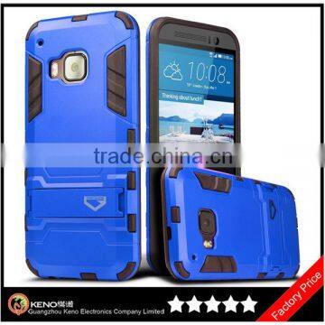 Keno High Impact Resistant Hybrid Dual Layer Armor Defender Full Body Protective Case Kickstand Cover For HTC One M9