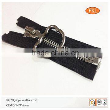 8# Shiny Platinum Metal Zipper With Ring Puller photo-2