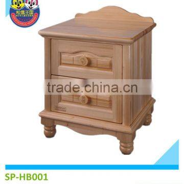 mirror bedside table cabinet Antique solid wooden nightstand with drawer#SP-HB001