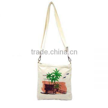 T026-2016 latest canvas shoulder bag new printed handbags for ladies