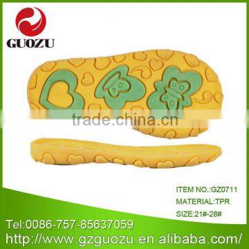 kids tpr durable shoe sole material