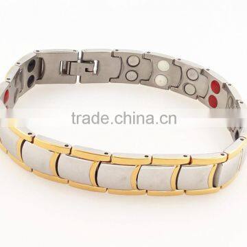 Full stainless steel jewelry bracelet with magnet red infrared health bracelet