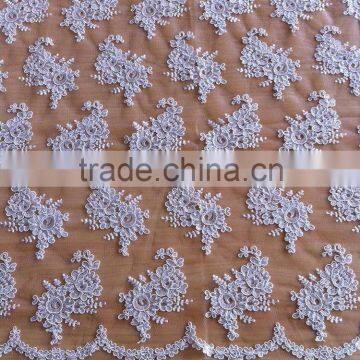 Low price professional cord lace fabric