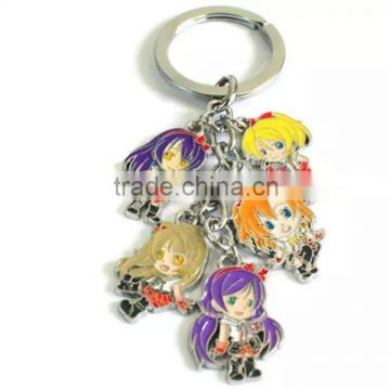 2016 wholesale custom metal keychain anime keychains