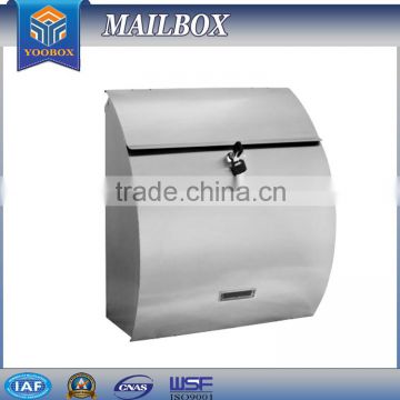 stainless steel mailbox Metal strong safe Mountable mailbox wipes box for mailbox