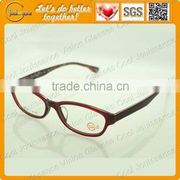 2015 New arrival fashion and fancy temple optical frame with red color