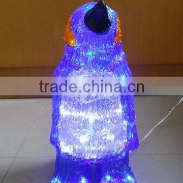 3D acrylic penguin motif LED christmas light