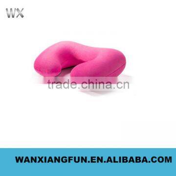 High quality colorful soft U shape travel inflatable neck pillow
