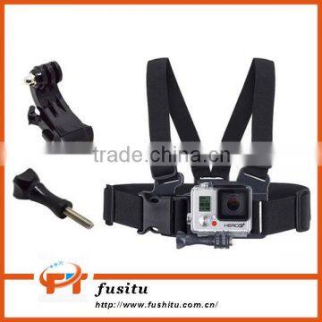 Mini Size Adjustable Belt Strap Junior Chesty with J-hook Bracket & Screw for GoPro Hero 4/3+/3