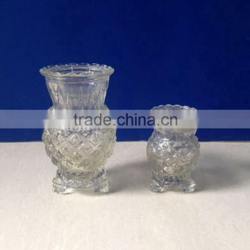 Pineapple shape glass candle holders