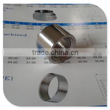 1/2" Half Socket Fitting,BSP Straight Female Thread DIN2986 Standard!