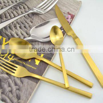 Golden Spoons, Colored Flatware, Matte Gold Cutlery Quality Choice photo-5