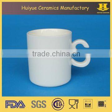 White Ceramic Tea Cup Set With Metal Stand, Bone China Cup photo-2