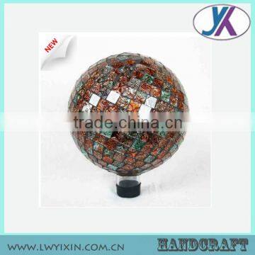 mosaic glass gazing ball solar garden light for home decoration