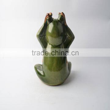 Ceramic Frog Candle Holder With Hoodwink